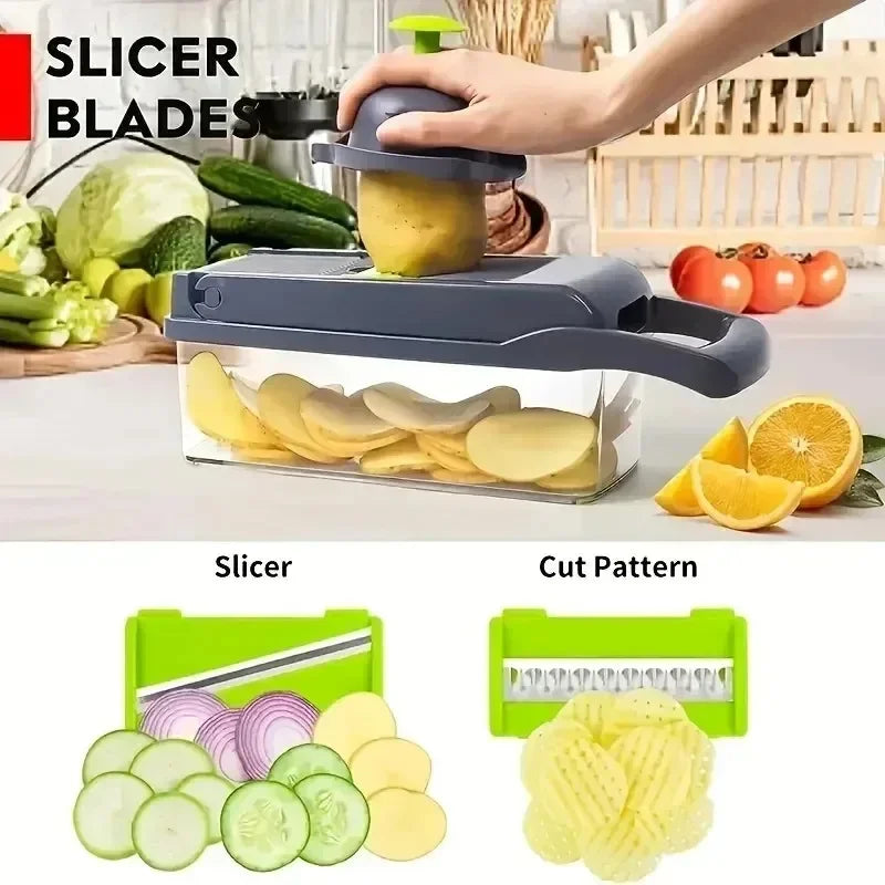 Multifunctional Vegetable Chopper Handle Food Grate Food